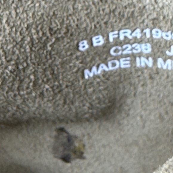 Frye Campus 12R Slouch Suede Boots Olive Mid Calf Block Heel Women's 8 Boho - Picture 10 of 10